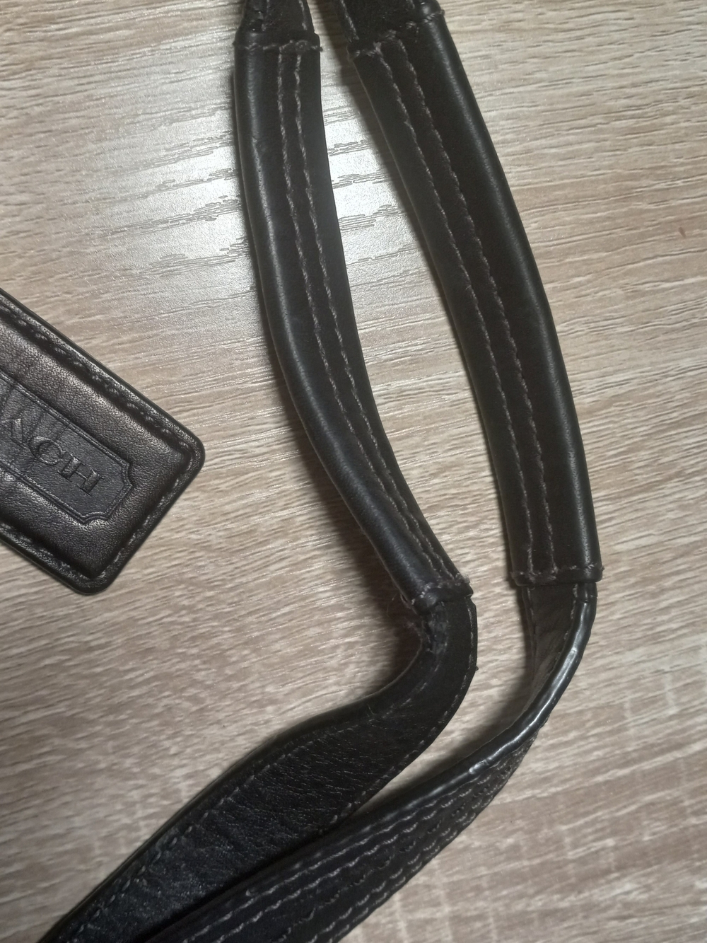 COACH Black Leather Shoulder Bag with Signature Tag - Picture 10 of 13